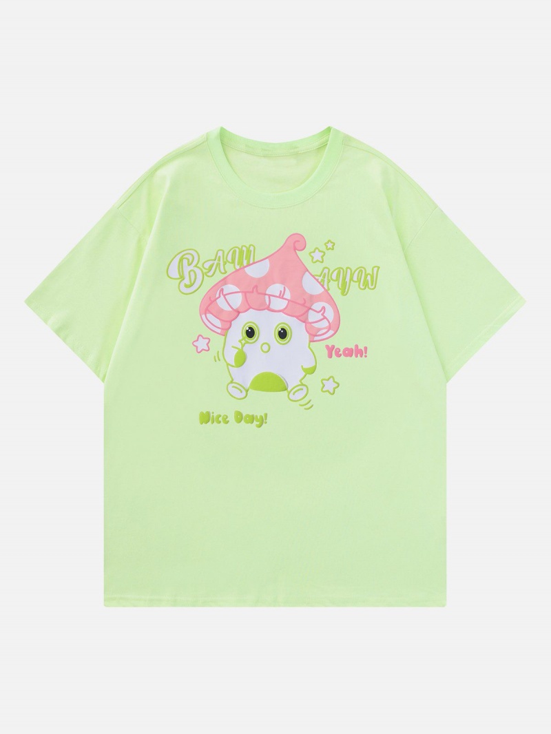 T Shirts Aelfric Eden Cute Animals Towel Embroidery Tee Vert | CSW-55437750